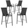 Artu Outdoor Barstools with Flex Comfort Material and Metal Frame