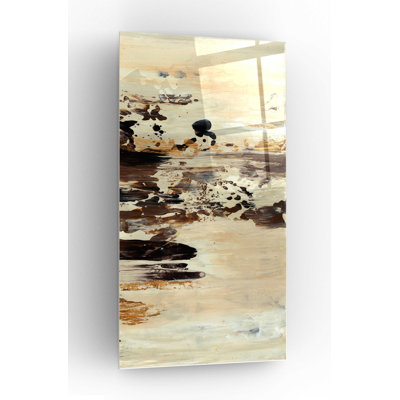 «No Attachment IV» par Lila Bramma, art mural en verre acrylique, 24 po x 48 po