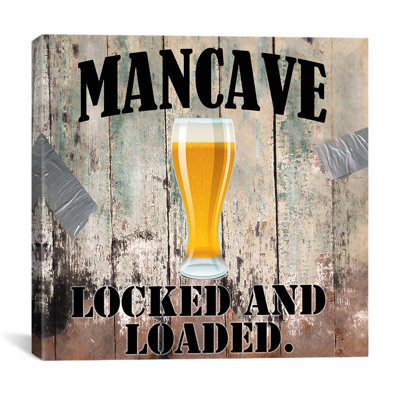 "Mancave III" by Mindy Sommers Vintage Advertisement on Canvas