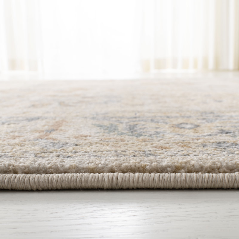 Tapis en polypropylène beige / gris clair Ralph Lauren Claire, Rectangle 2 pi 6 po x 4 pi