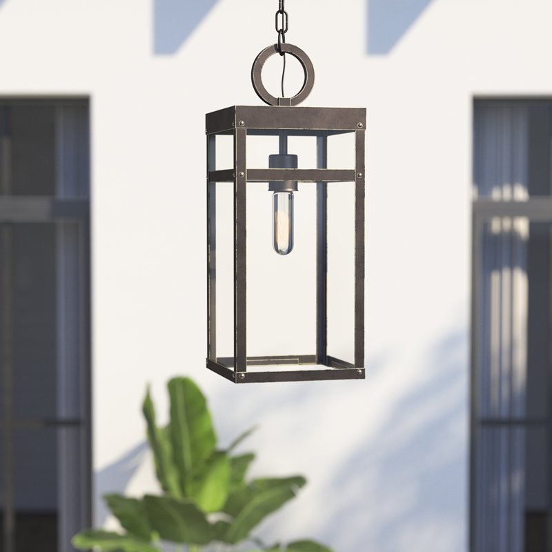 1 -Bulb 19" H Outdoor Hanging Lantern By Lisa McDennon, Oil Rubbed Bronze