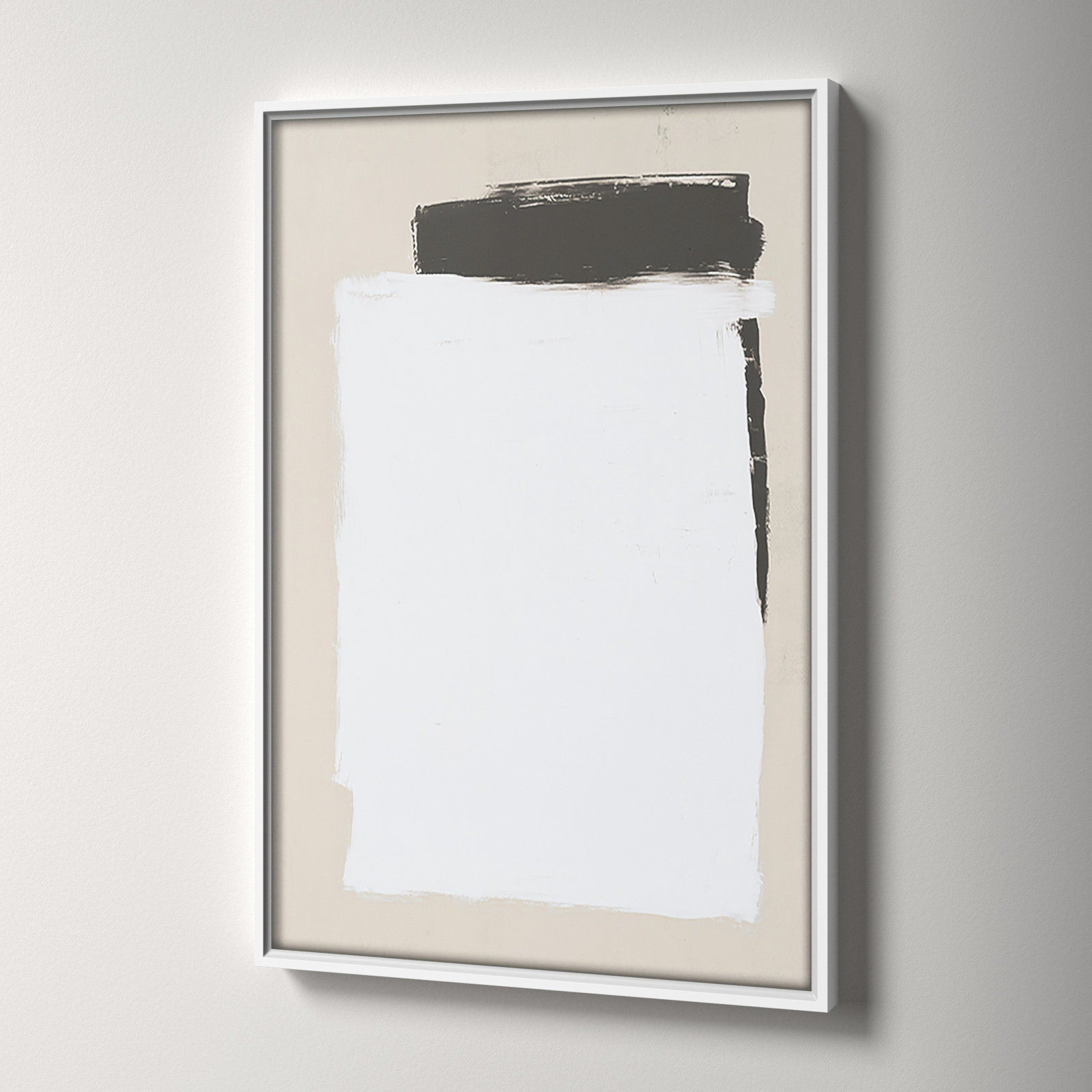 Two Mirrors, Framed Canvas, 37.5" H x 25.5" W, White