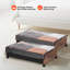 Ensemble de 2 compartiments de rangement sous le lit avec roulettes, contenants de rangement sous le lit avec couvercles transparents, sacs de rangement roulants pour économiser de l'espace, vêtements, chaussures, livres, 25,6 po x 18,1 po x 7,1 po