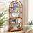 Versatile Display Rack,5-Tier Bookshelf,Compact Arched Bookcase