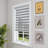 Zebra Blinds Window Dual Layer Roller Shades, Corded Horizontal Blind, Bedroom, Privacy, 72" Length-293182155-293182138