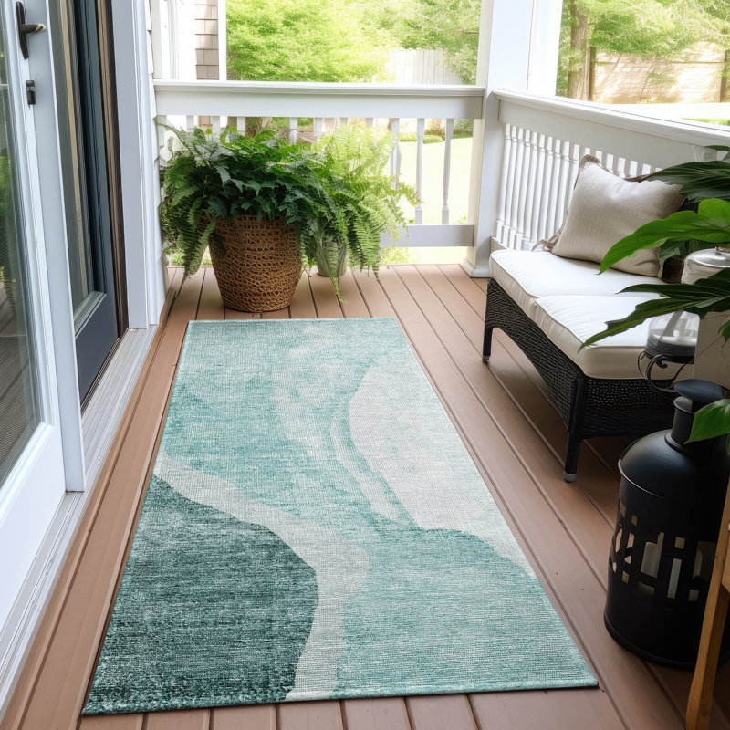 Tapis intérieur / extérieur Cherisse avec envers antidérapant, Tapis de couloir 2 pi 3 po x 7 pi 6 po