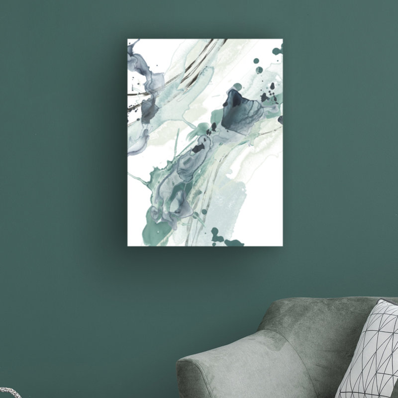 «Deep Splash II» par June Erica Vess - peinture sur toile tendue, H 19 po x l 14 po x P 2 po