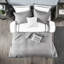 Édredon et courtepointe gris très grand / très doux en microfibre avec bordure classique pour une literie confortable