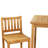 Anjie 3-Piece Teak Wood Bar-Height Patio Dining Table Set
