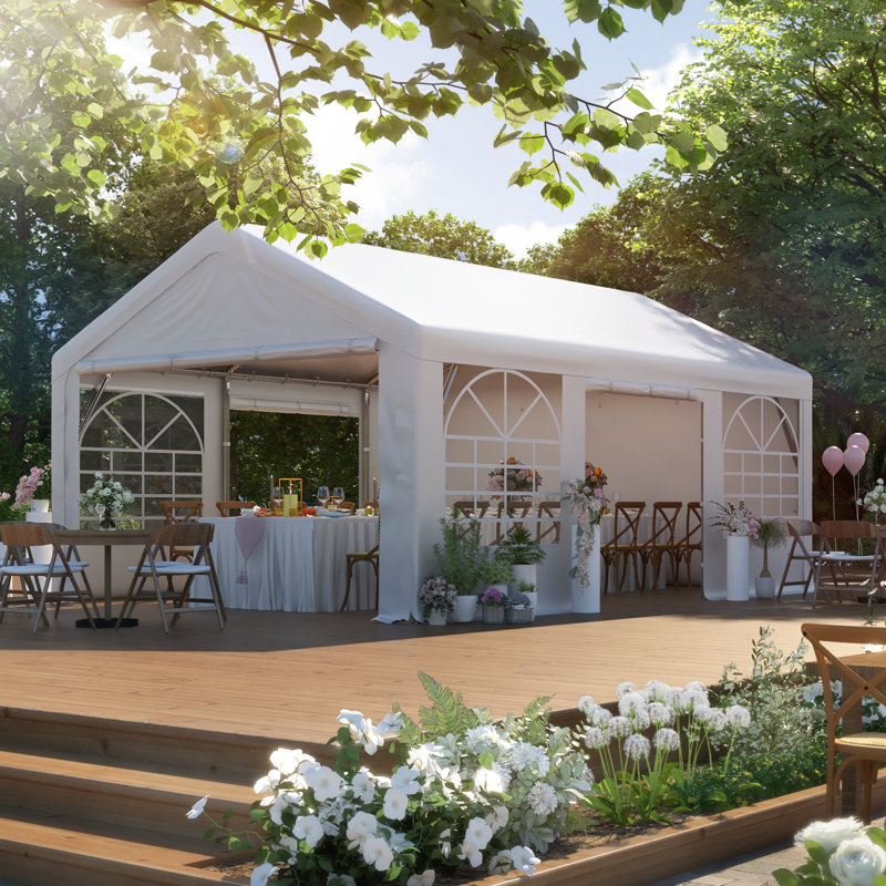 13 ft x 20 ft Outdoor Galvanized Steel Party Tent - Heavy Duty Removable Sidewall Wedding Tent, 13 (ft) x 20 (ft)