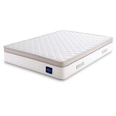 Bedzonline Beige Hybrid Pocket Sprung Memory Foam Mattress – Medium-Firm, Breathable Euro Top