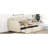 Beige Twin Upholstered Daybed With Trundle And Mattress Support Trundle, Fabric Cover-77962587
