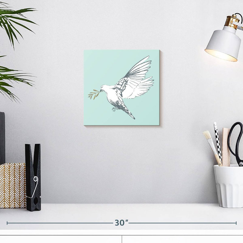Crowle Peace Dove, H 10 po x l 10 po