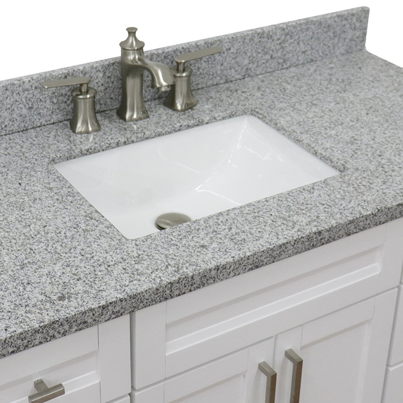 Ensemble de meuble-lavabo simple 49 po Abdikadir, Mable grise