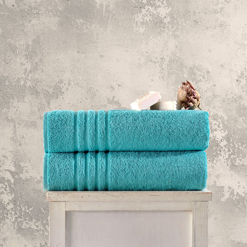 2-Pack Jumbo 100% Cotton Bath Sheets, Oversized and Absorbent, Teal