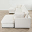 Grand canapé modulaire rembourré en U Larralde, 2 grandes chaises avec espace de rangement pour le salon, 2 coussins de soutien-1447287959