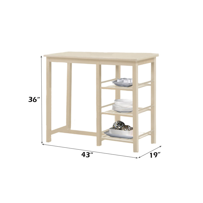 Ensemble de hauteur de comptoir 3 pièces Buttermilk Finish