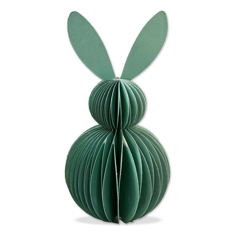 Bunny Paper Decor Extra Large, 6.25" H x 3.25" W x 3.25" D, Ivory