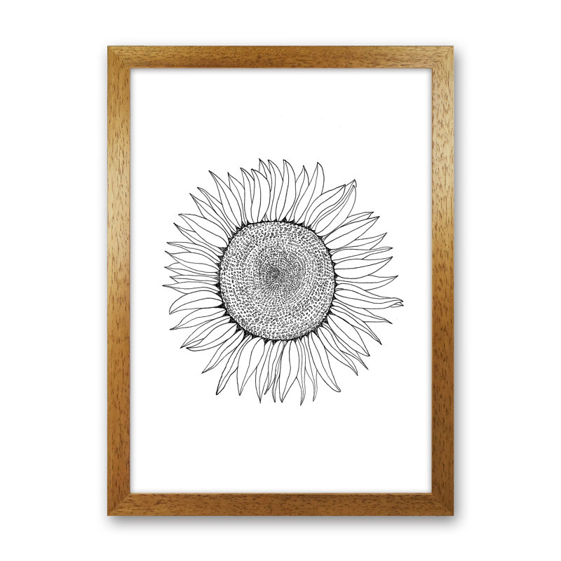 Sunflower by Carissa Tanton - Print, Oak Framed, 46cm H x 34cm W x 3cm D