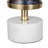 Fem Hurricane Candle Holder, White Marble Base, 16 Inch Gray Glass