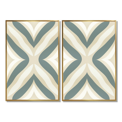Neutral Space - Green Bohemian & Eclectic Canvas Prints