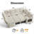 102Inch U-Shaped 8-Seater Sleeper Sofa, Chenille Fabric, Adjustable Backrest 100°-160°, Pull-Out Beds & Storage, Usb Charging, Led Night Light, Foldable Side Table, Tool-Free Assembly-768805097