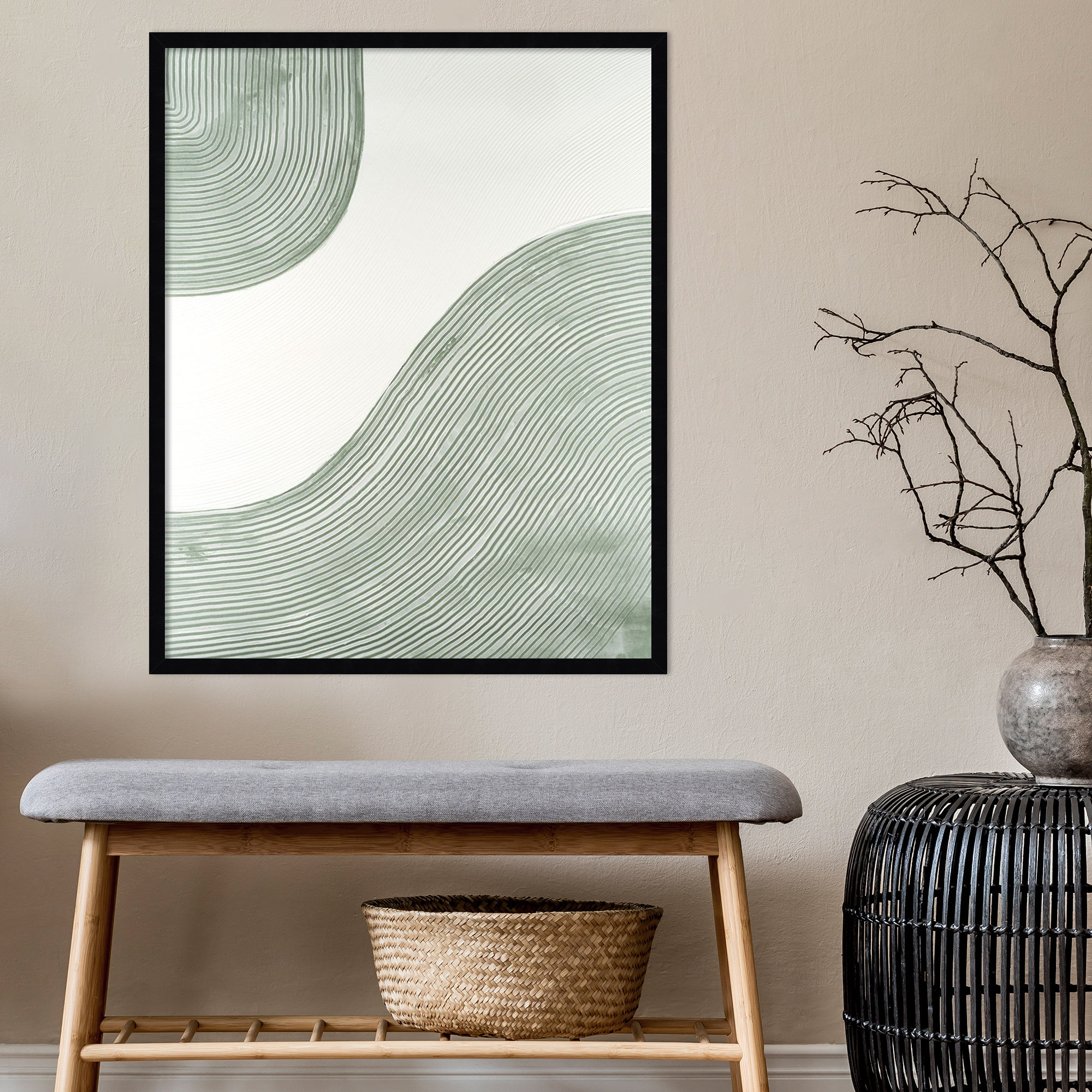 Get Going by Vanna Lam, Black, 33" H x 27" W x 1" D