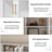 70.9" Display Cabinet With Glass Door