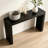 Minimalist style black console table-828602285