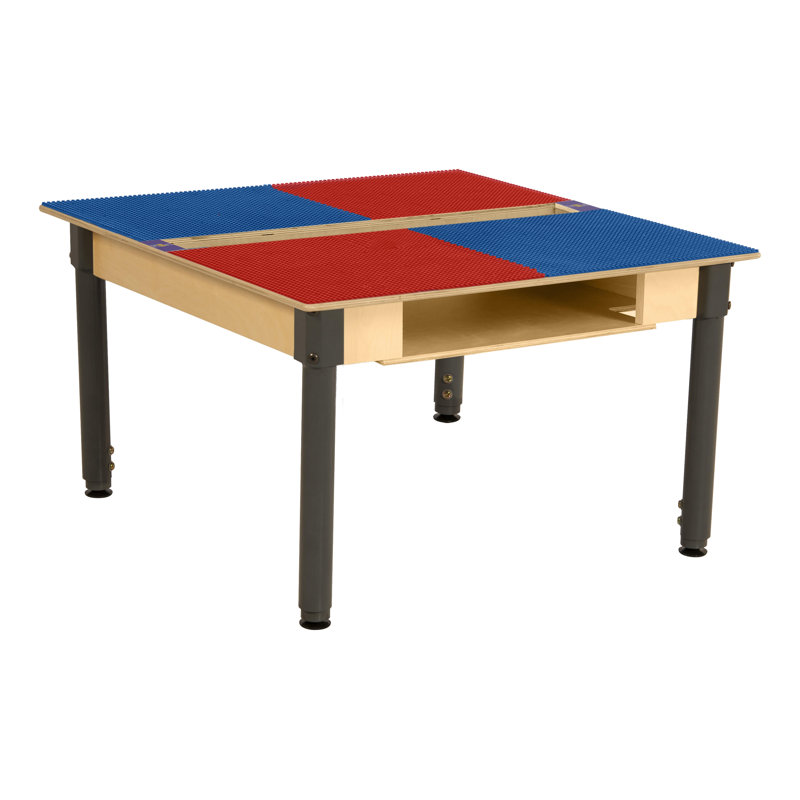 Time-2-Play Table, Red/Blue, 29.5" H x 35" L x 31" W