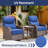 Outdoor Deep Seat Chair Cushions, 6In Thick Patio Furniture Replacement Cushions For Wicker Rattan, Water Resistant Sofa Cushions-963412883-963412895