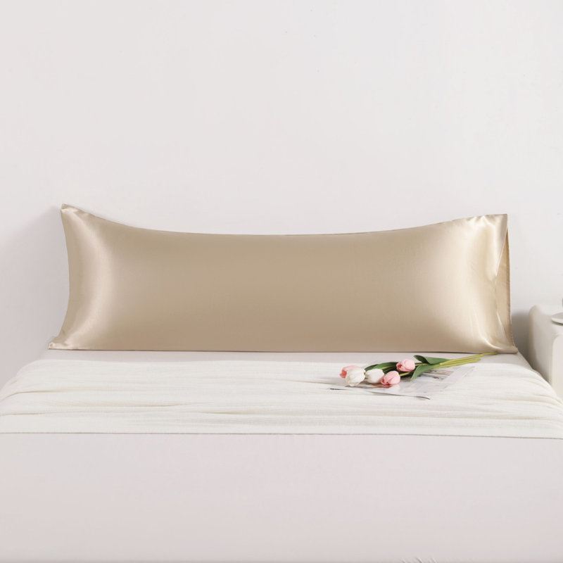 1 PC Body Pillowcase, Satin Luxurious Pillowcases with Envelope Closure - NTBAY, Taupe