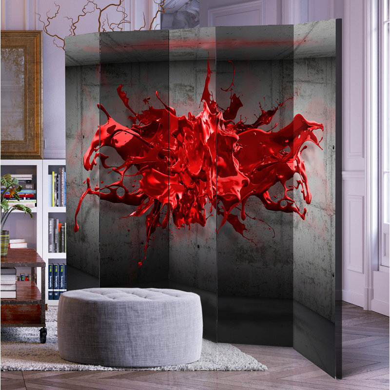 Melvina Solid Wood Folding Room Divider, 5