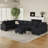 Anjanette Large Modular Storage Sofa U-Shaped Chenille Sectional Sofa With Ottomans Cup Holder-1481911265