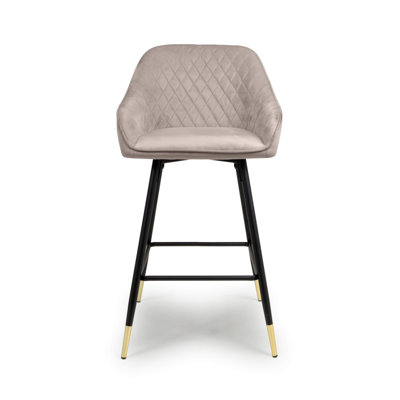 Adedeji Upholstered Bar Stool with Iron Frame