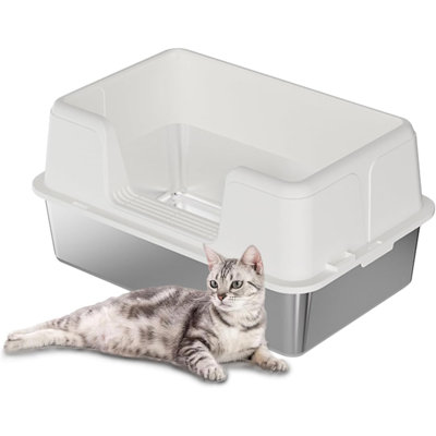 Stainless Steel Litter Box with Scoop