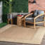 Tapis brun clair / beige en polyester / polypropylène tissé à la machine Honcut