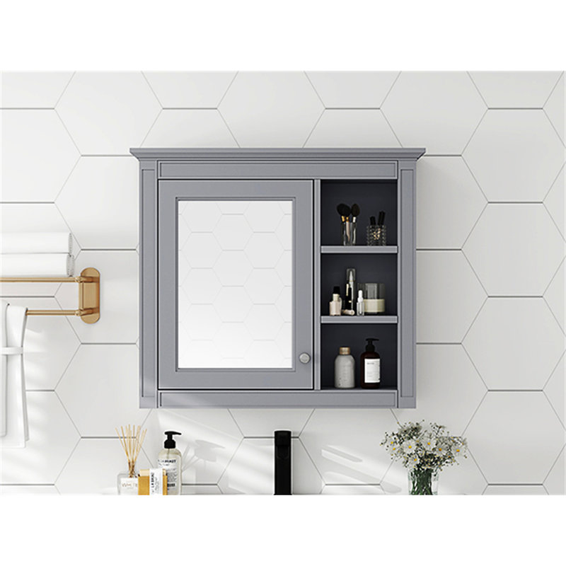 Armoire de rangement murale de salle de bain 30 po x 28 po, Gris