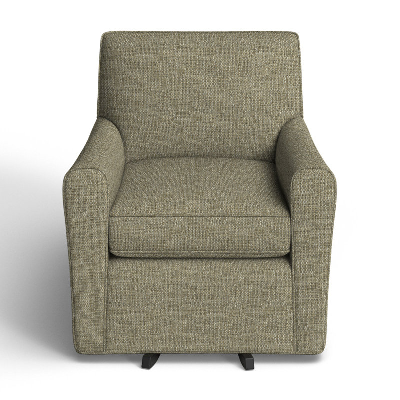 Mikeno 32" Wide Swivel Armchair, Drusky Sand Performance
