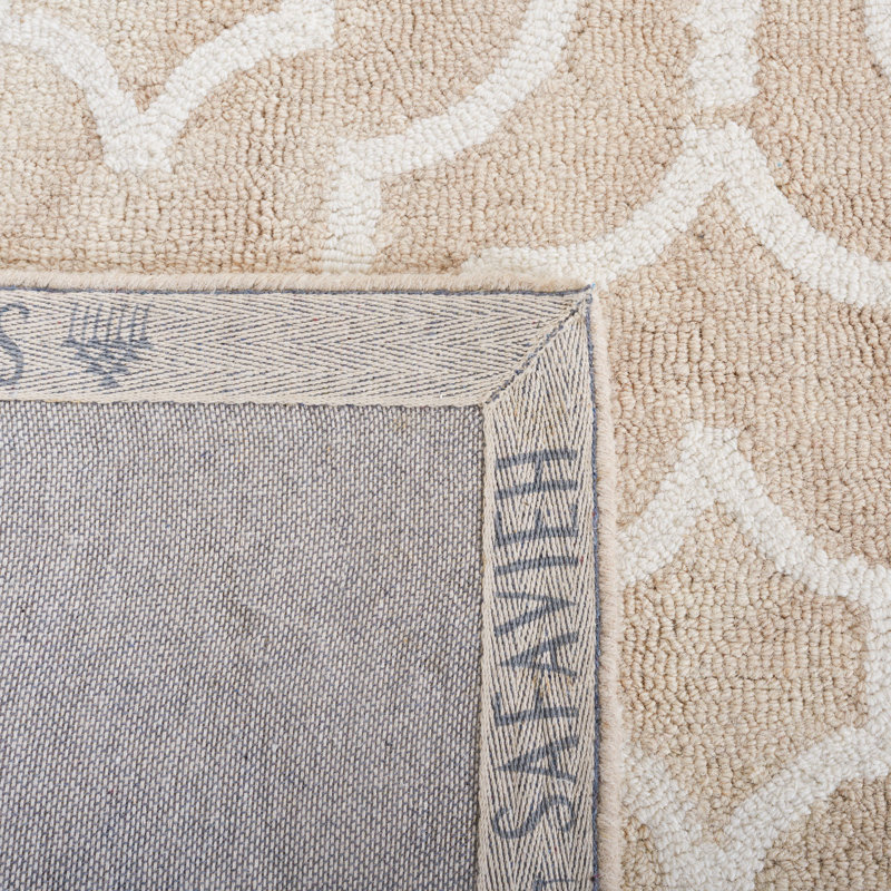 Tapis beige / ivoire Dip Dye 538, Rond 7 pi