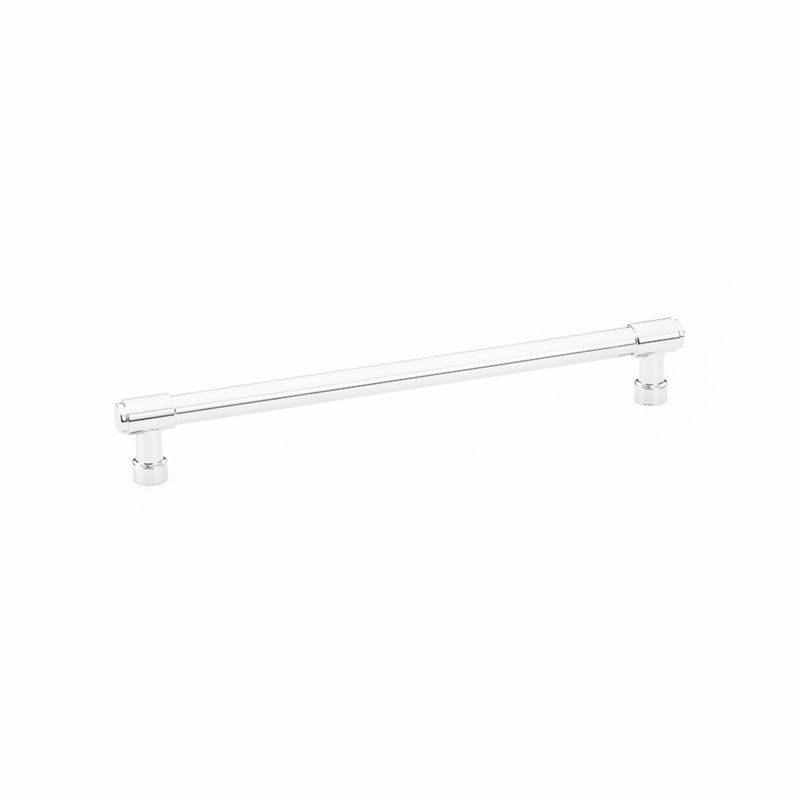 Emtek Jasper Bar Cabinet Pull, Polished Chrome, 8" Center To Center
