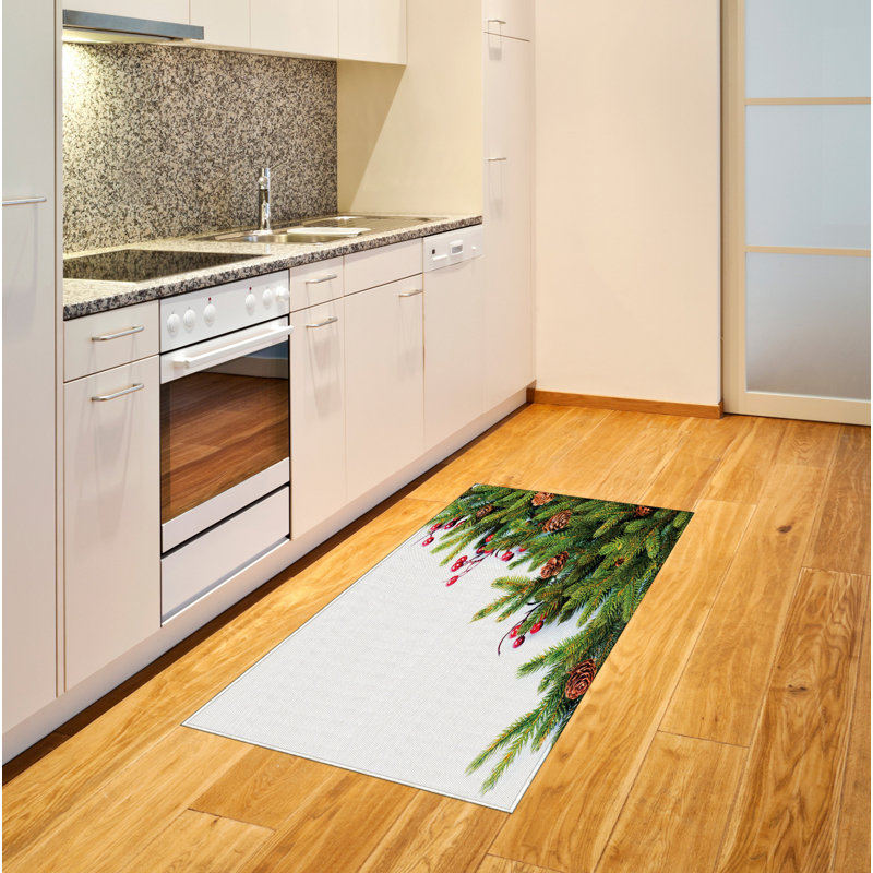 Christmas High Density Long Fiber Poly Threads Decorative Area Rug Carpet, Rectangle 2'7" x 5'