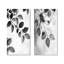 Feuilles noires et blanches, brise douce I - art mural floral 2 panneaux-1042482704-1042482705