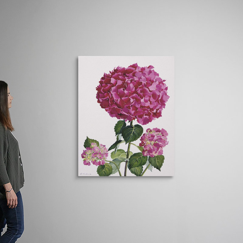 Hydrangea, art mural sur toile, Toile tendue, H 45 po x l 36 po x P 1,25 po
