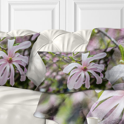 Coussin lombaire floral fleur magnolia