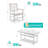 5-Piece All-Weather HDPE Patio Dining Set for 4 with Umbrella Hole