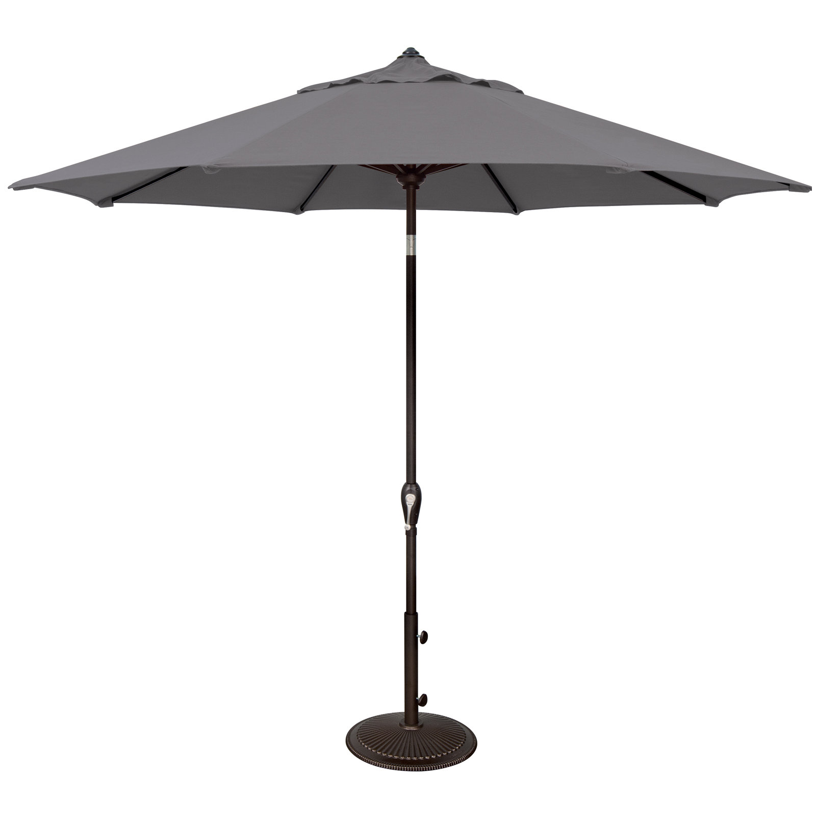 Colete 9' Market Sunbrella® Umbrella, Canvas Charcoal Sunbrella® Canvas, Black