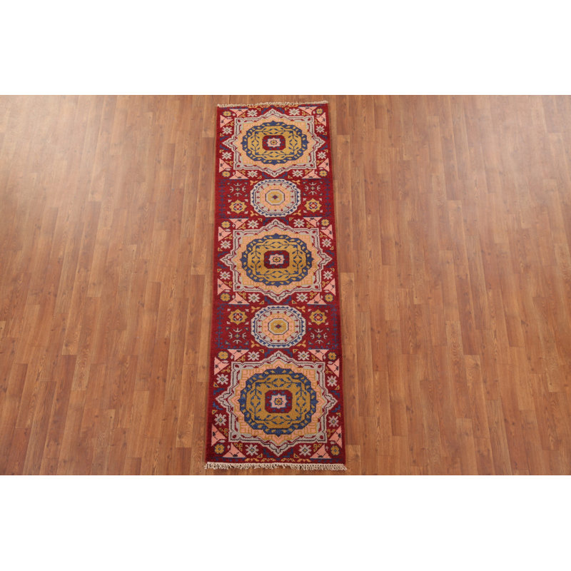 Tapis rouge traditionnel rouge 2x8