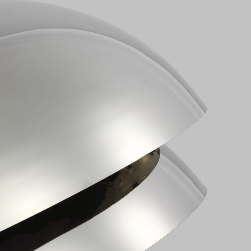 Shanti 1 - Light LED Flush Mount, Polished Nickel