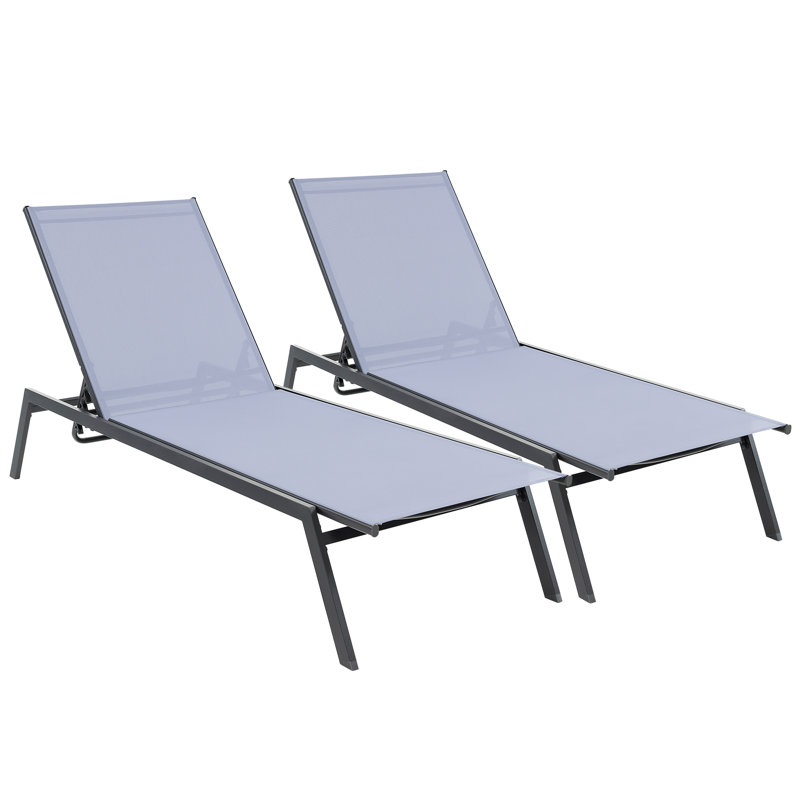 Gregale Outdoor Metal Chaise Lounge